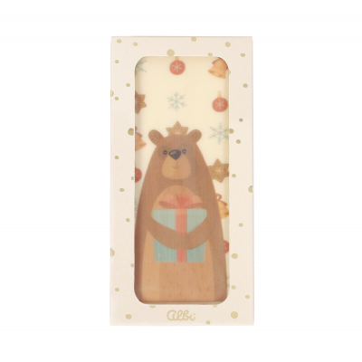 Vánoční bílá čokoláda - Medvídek