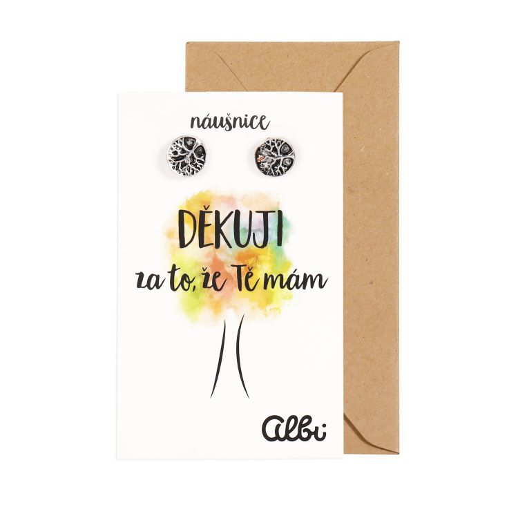 Náušnice - Děkuji