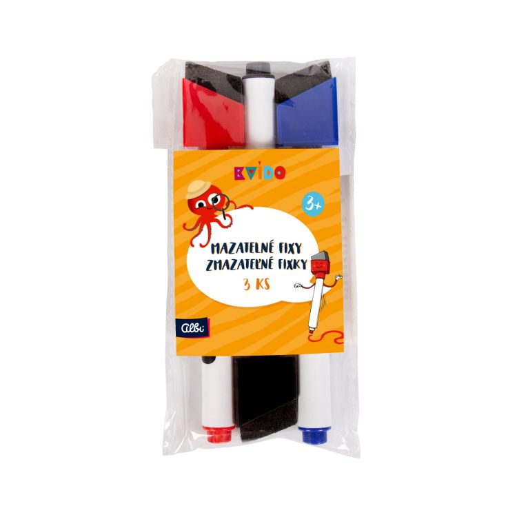 Náhradní mazatelné fixy 3 ks (Kvído)