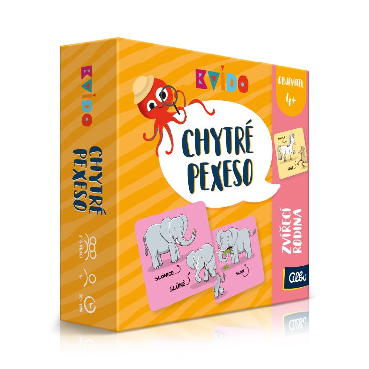 Chytré pexeso - Zvířecí rodina - Kvído