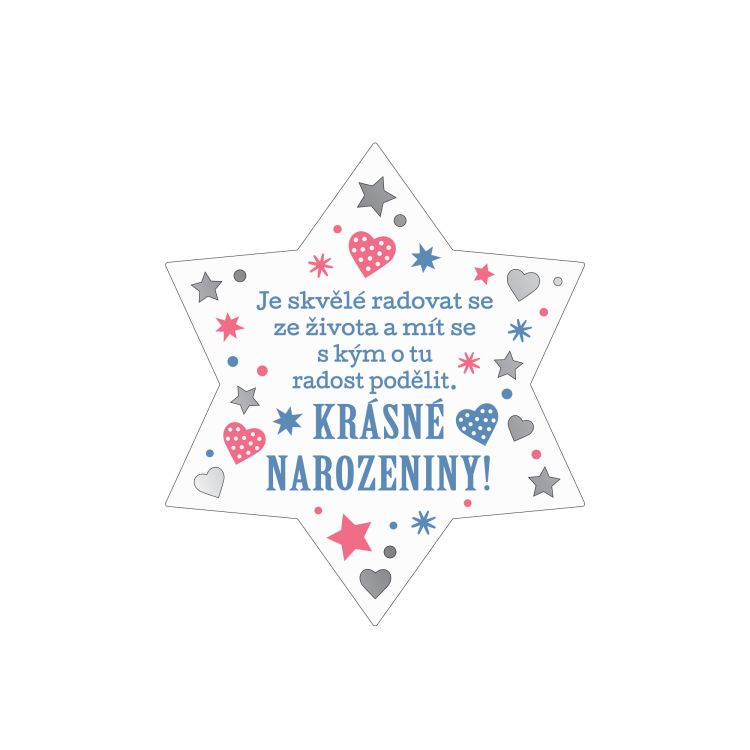 Plaketka hvězda - Narozeniny