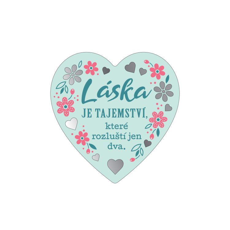 Plaketka srdce - Láska