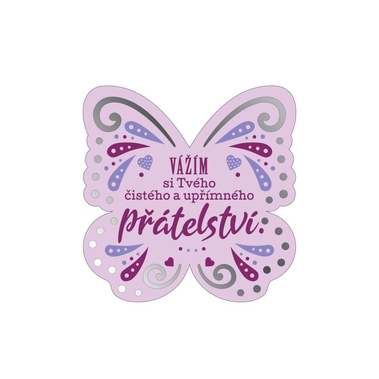 Plaketka motýl - Přátelství